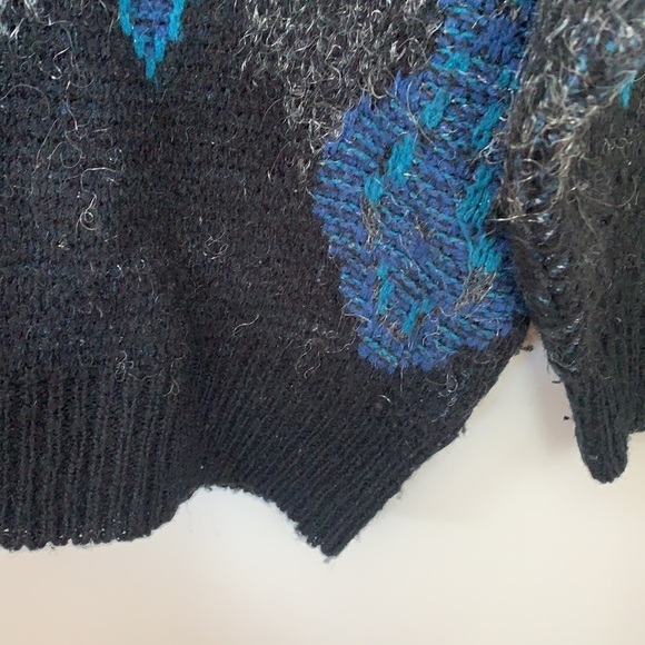 VINTAGE CREWNECK PATTERNED UNISEX SWEATER SIZE L - Picture 4 of 7